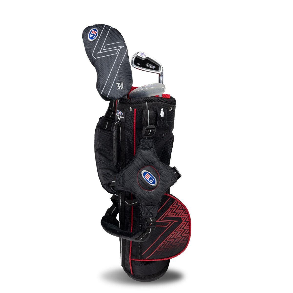UL7-39 3 Club Carry Set, Black/Red
